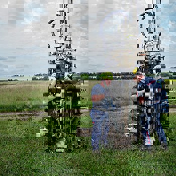 Employees With Geoprobe. Lars Prinds Hedegaard LPH Martin Eklund BME NS 08317 1920 Photo Jon Nordahl Min