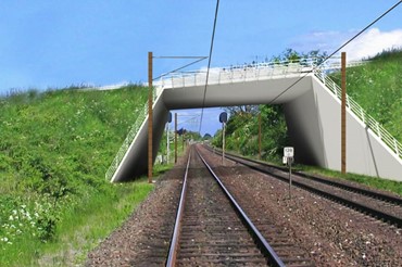 Railway With Bridge