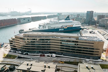 DFDS’ medarbejdere har et perfekt view til Oslobåden, der er en af rederiets største færgeruter. Foto: DFDS 